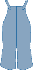 blue overalls